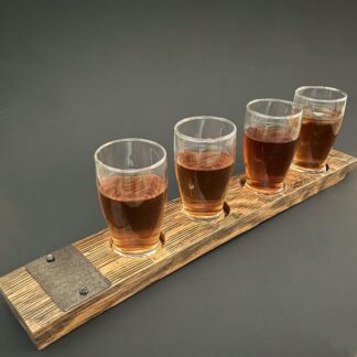 Set of four 5 ounce beer tasting glasses for beer flights