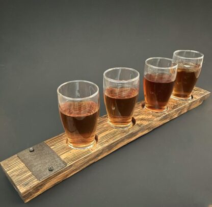 Set of four 5 ounce beer tasting glasses for beer flights