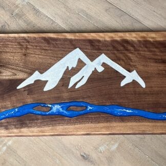 Live-Edge Walnut & Epoxy River Charcuterie Board