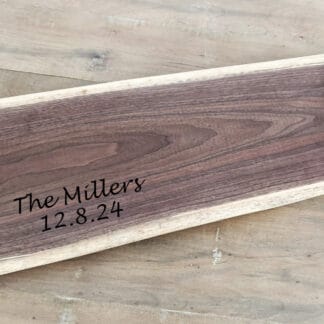 Handcrafted Live-Edge Walnut Charcuterie Board or Tray with Handles