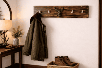 Antler coat rack entryway revised